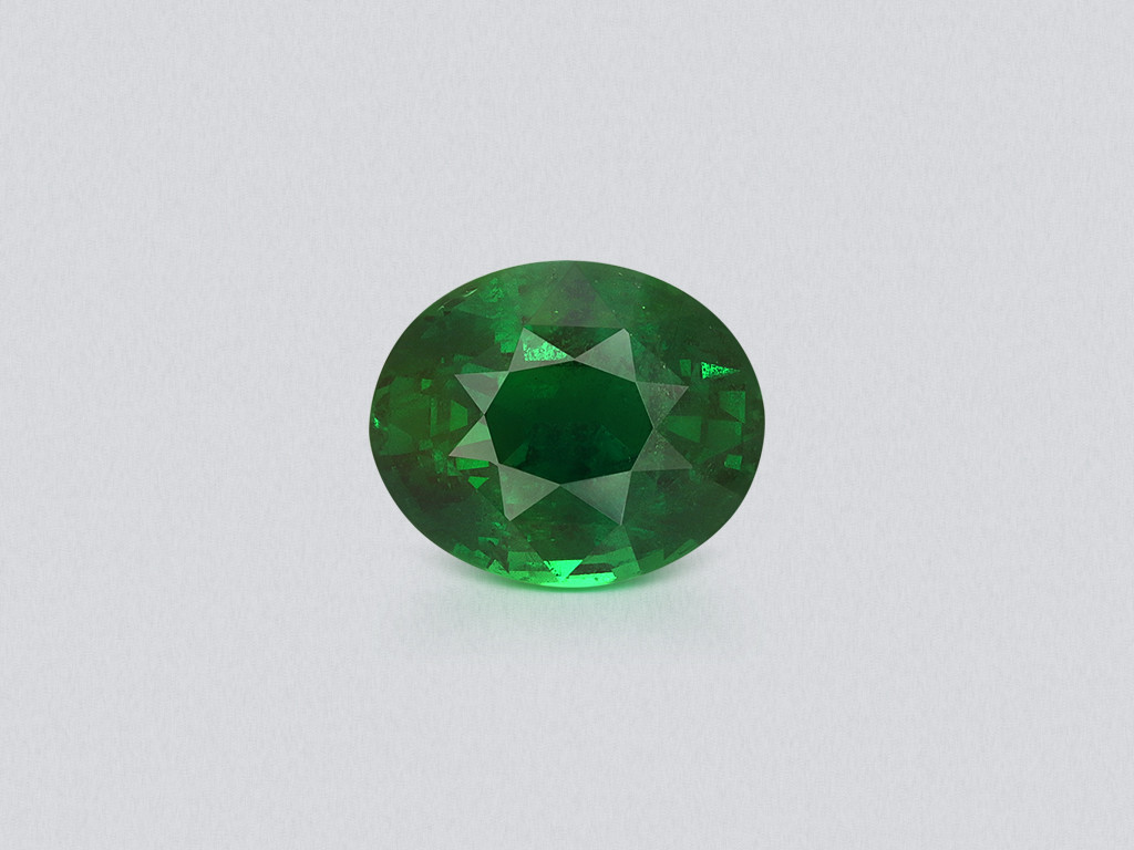 Garnet tsavorite oval cut  5.13 carats,  Africa Image №1