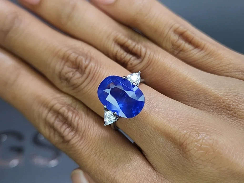 Sapphire Cornflower Blue oval cut 10.08 carats , Sri Lanka Image №5