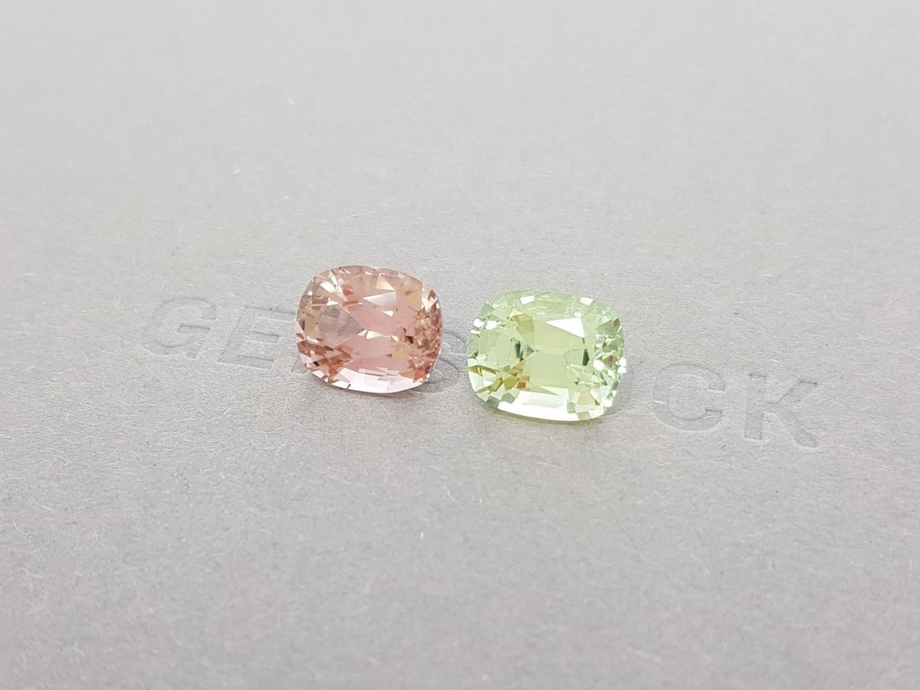 Contrasting pair of tourmalines 9.08 ct Image №2