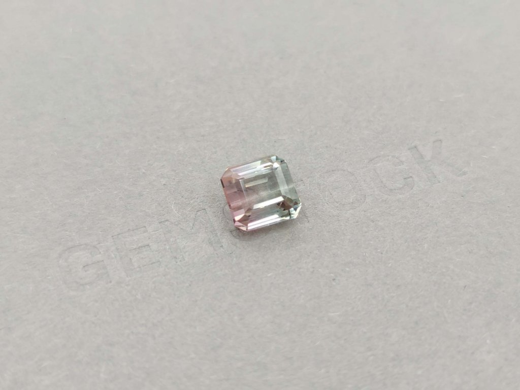 Octagon polychrome tourmaline 3.50 ct, Mozambique Image №2