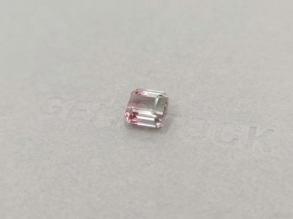 Octagon polychrome tourmaline 3.50 ct, Mozambique Image №3