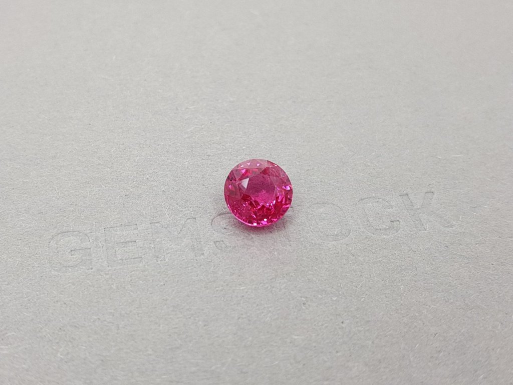 Hot pink round cut spinel 3.52 ct, Mahenge Image №2