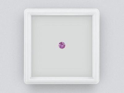 Vivid purple unheated round cut sapphire 1.04 ct, Madagascar photo