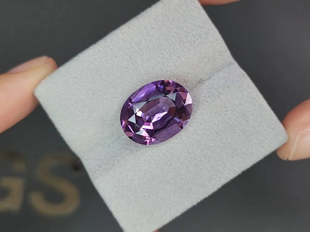 Set of purple amethysts in high-precision oval cut 25.20 carats, Brazil Image №5