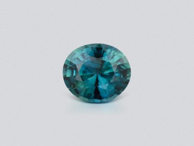 Unheated Teal sapphire in oval cut 1.34ct, Madagascar photo