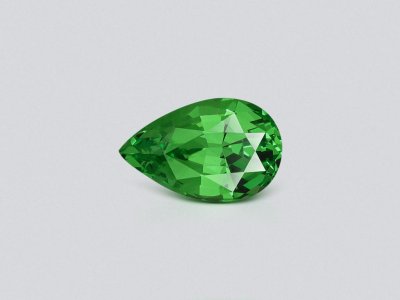 Intense Green tsavorite garnet in pear cut 1.00 carats, Tanzania photo