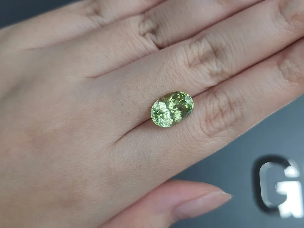 Rare Vanadium chrysoberyl in oval cut 5.28 carats, Sri Lanka Image №2