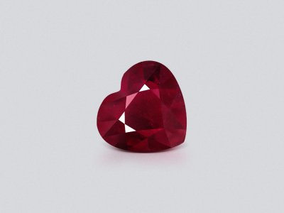 Large purplish-red rubellite tourmaline in heart shape 58.35 carats, Africa photo