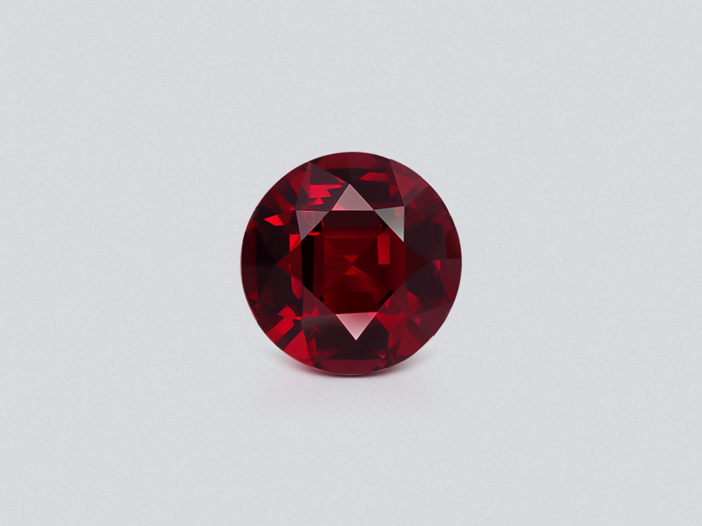 Rhodolite garnet round cut 5.07 carats, Africa Image №1