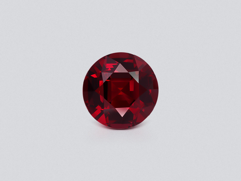 Rhodolite garnet round cut 5.07 carats, Africa Image №1