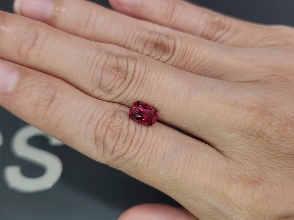 Unheated ruby cushion cut 2.07 carats, Tanzania Image №2