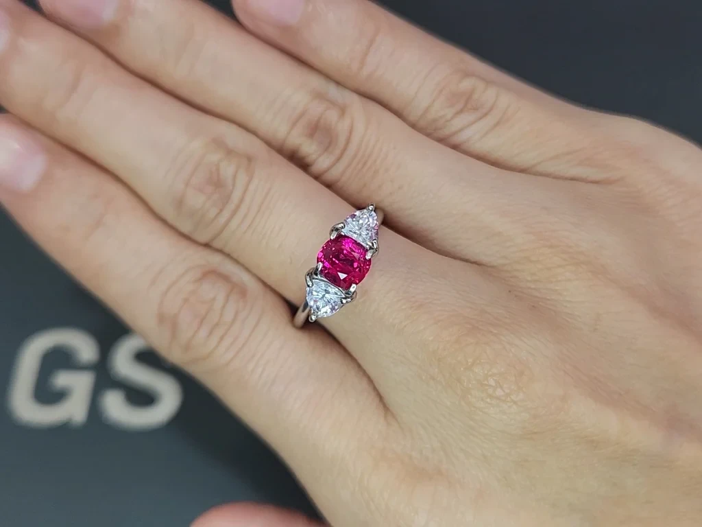 Unheated ruby cushion cut 1.46 carats, Burma  Image №5