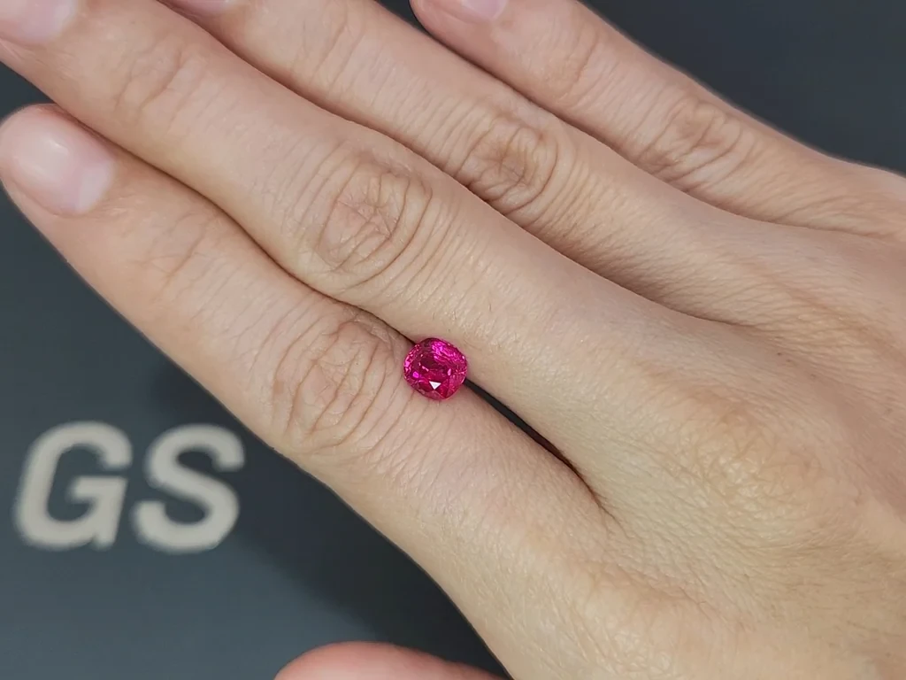 Unheated ruby cushion cut 1.46 carats, Burma  Image №2