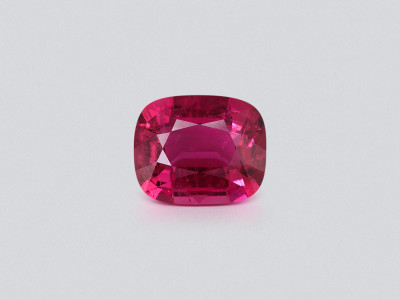 Large vivid pink rubellite tourmaline in cushion cut 18.25 carats, Nigeria photo