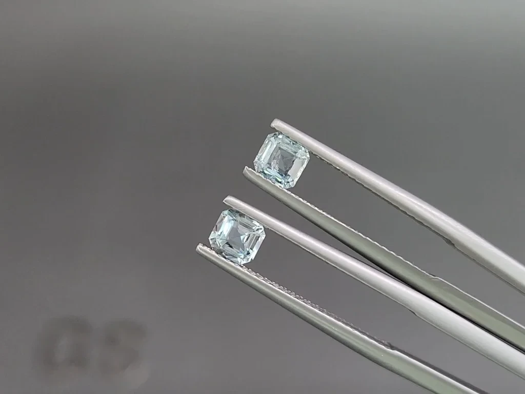 Set of aquamarines octagon cut 1.60 carats, Madagascar Image №3
