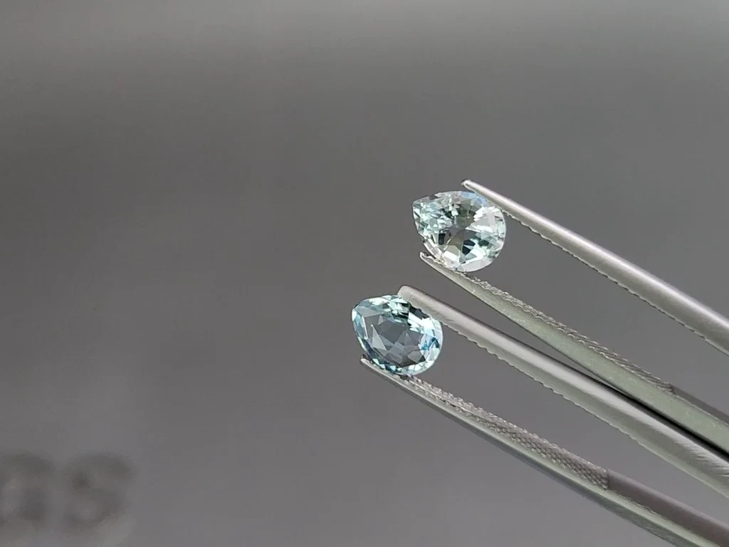 Set of aquamarines in pear cut 2.78 carats, Madagascar Image №4