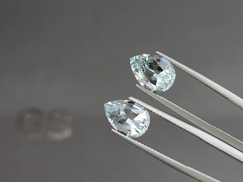 Set of aquamarines  pear cut 10.41 carats, Madagascar Image №4