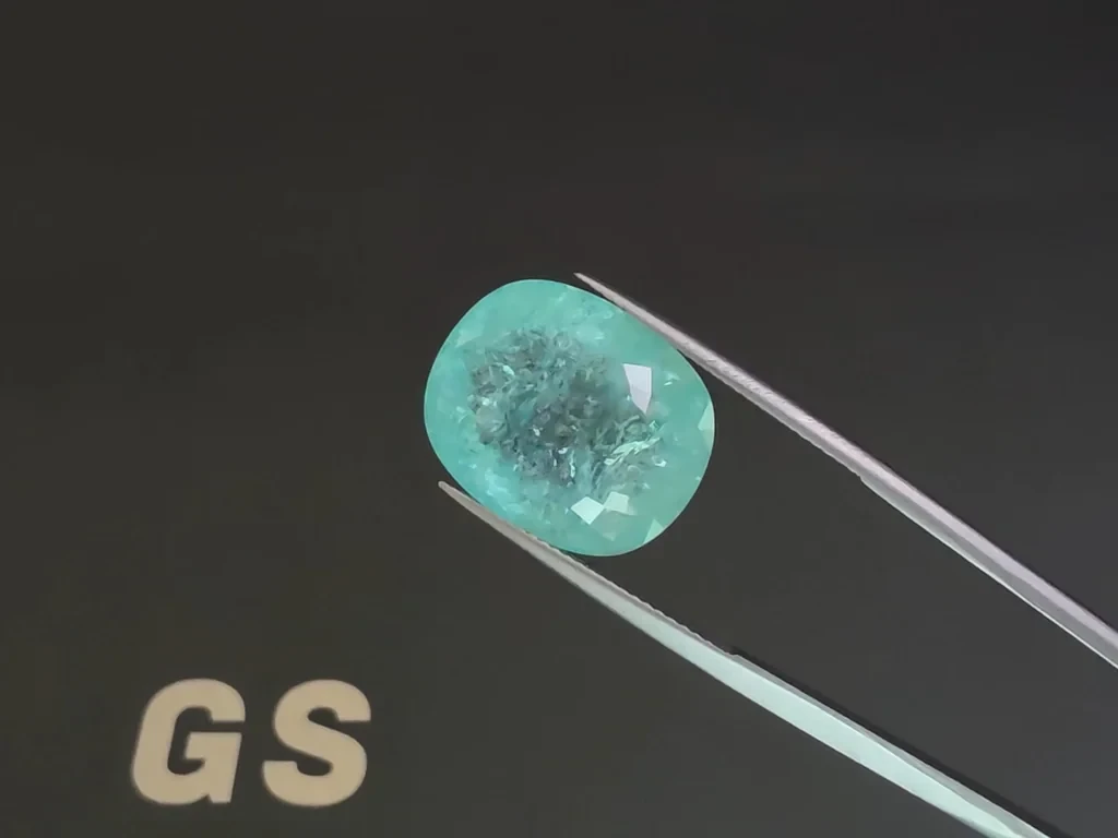 Tourmaline Paraíba neon greenish blue oval cut 18.72 carats, Mozambique Image №3