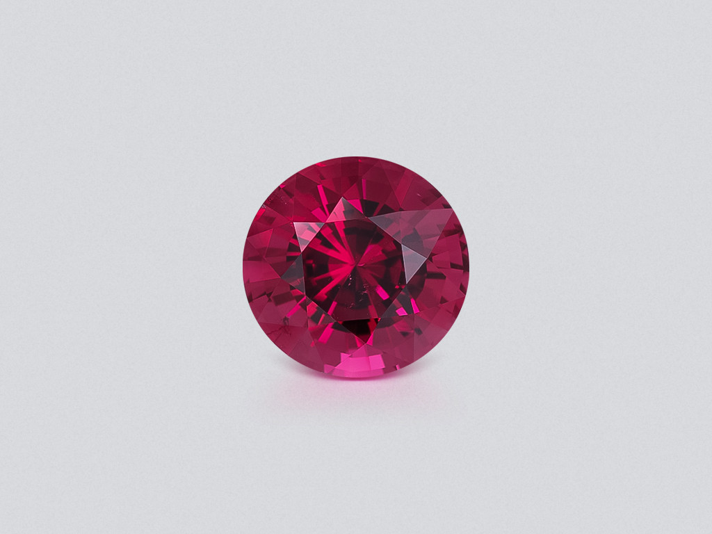 Rubellite tourmaline round cut 10.03 carats, Nigeria Image №1