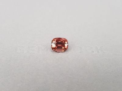 Orange-red cushion cut tourmaline 3.09 carats, Africa photo