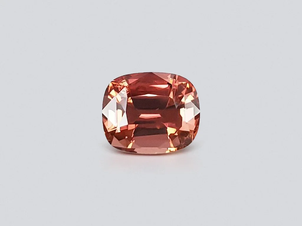 Orange-red cushion cut tourmaline 3.09 carats, Africa Image №1