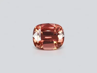 Orange-red cushion cut tourmaline 3.09 carats, Africa photo
