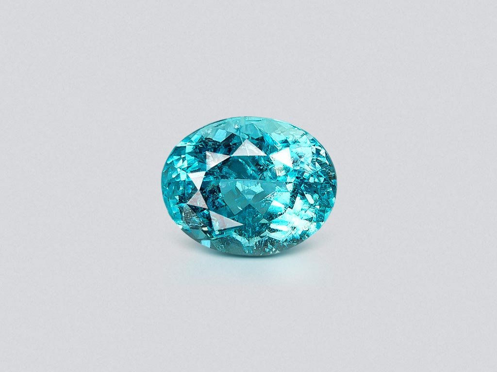 Neon blue Paraiba tourmaline in oval cut 6.57 carats, Mozambique  Image №1