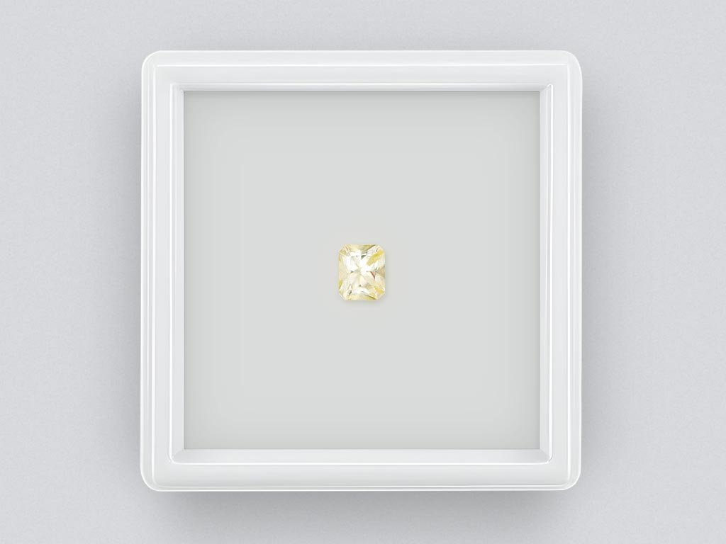 Untreated yellow sapphire (Pastel Yellow) in radiant cut 0.99 carats, Sri Lanka Image №1