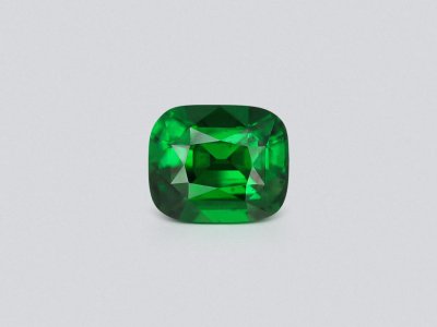 Green tsavorite garnet in cushion cut 2.58 carats, Tanzania  photo