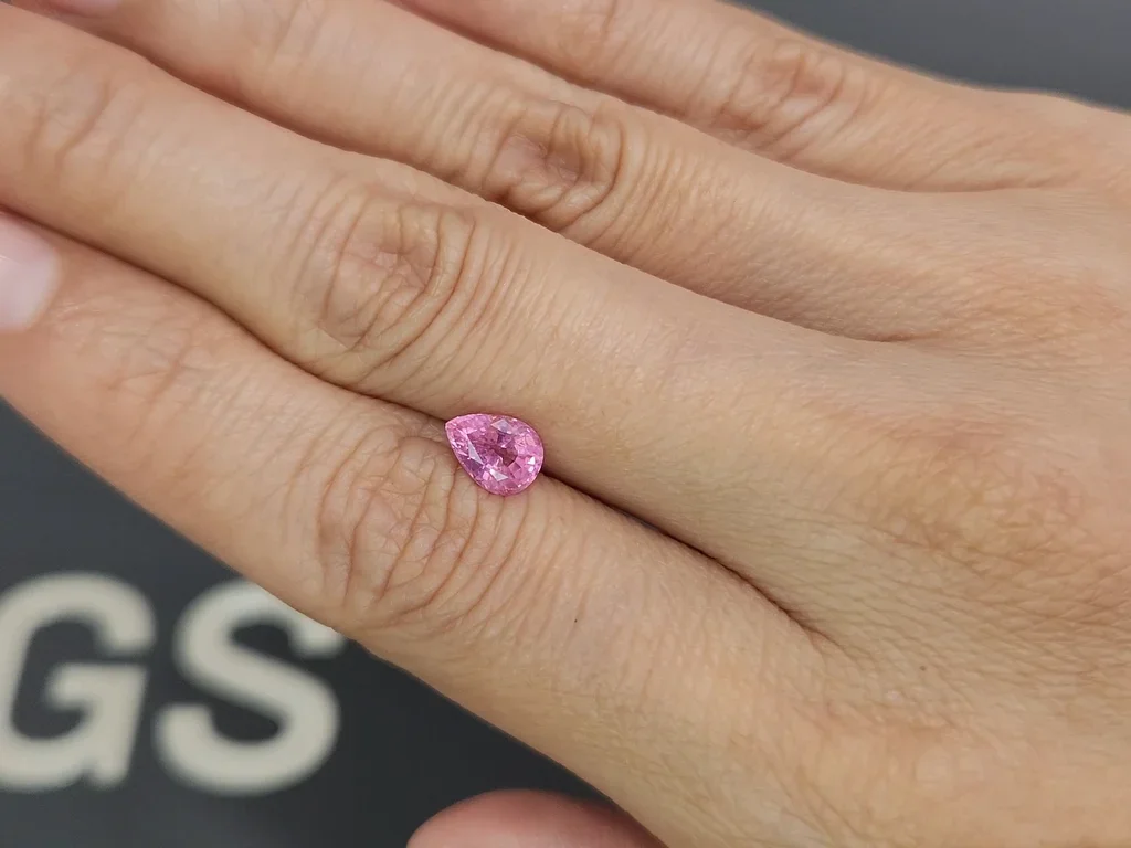 Spinel Mahenge baby pink pear cut 1.63 carats, Tanzania Image №2
