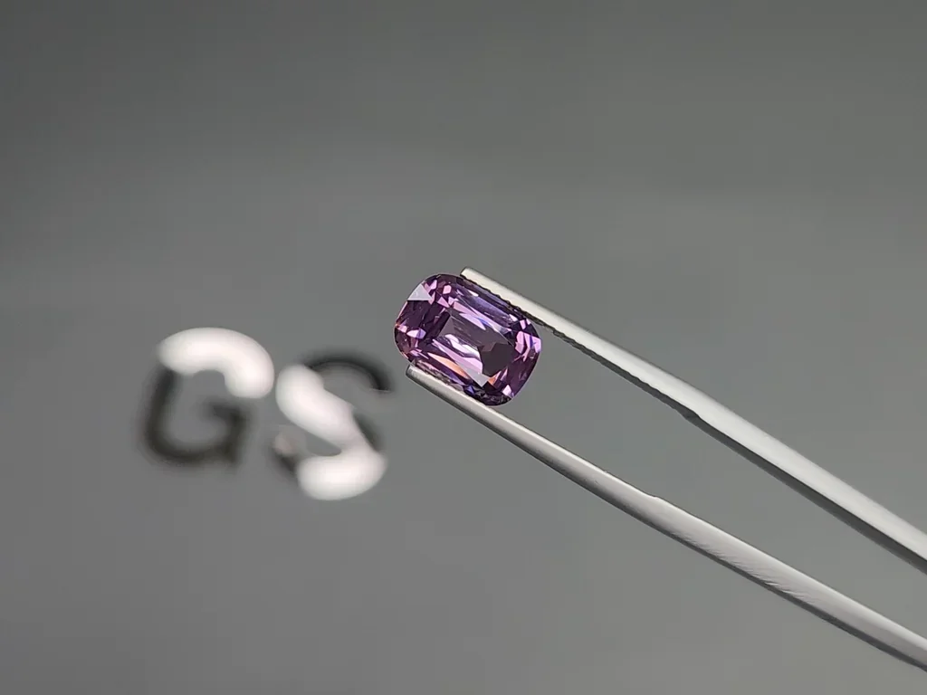 Purple spinel cushion cut 3.42 carats, Tanzania Image №3