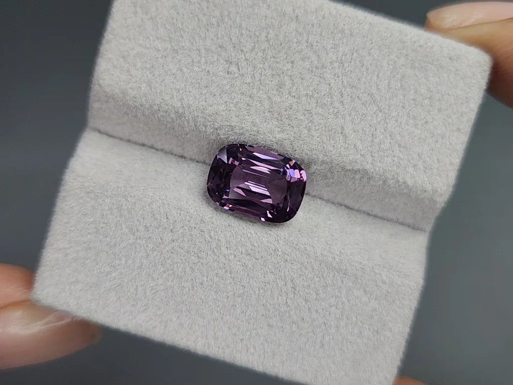 Purple spinel cushion cut 3.42 carats, Tanzania Image №4