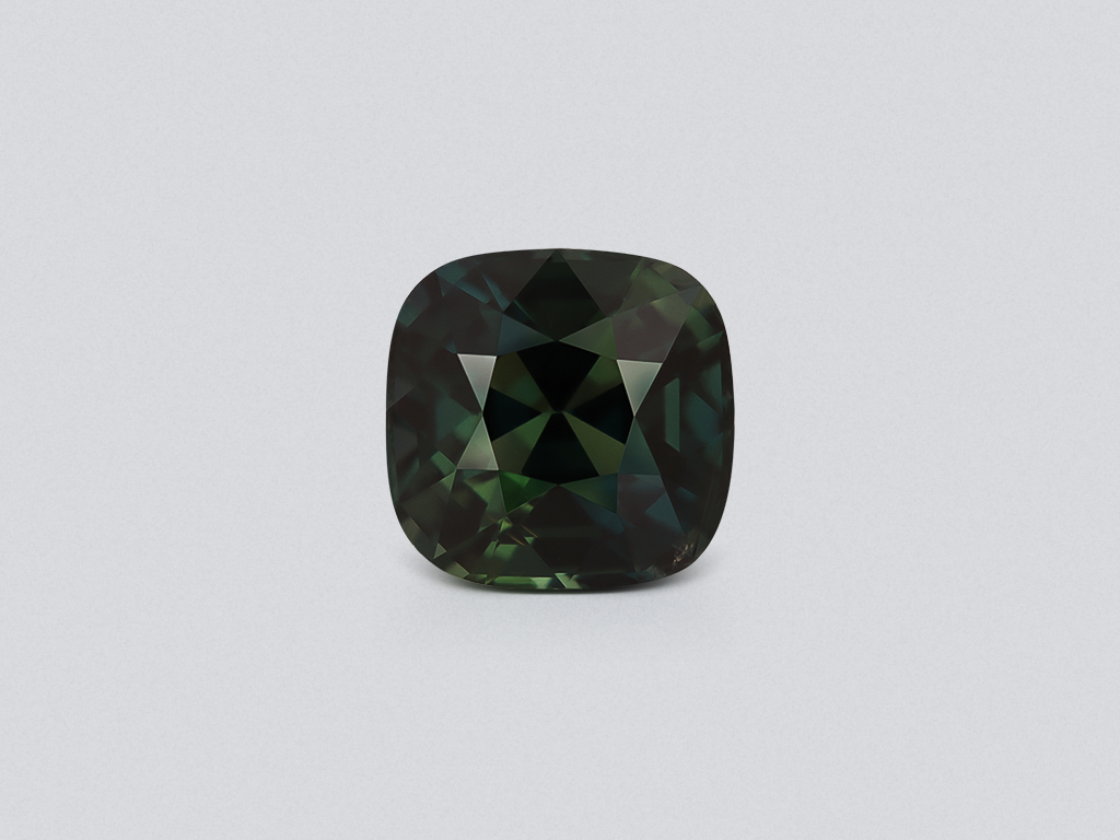 Unheated green sapphire cushion cut  4.12 carats, Sri Lanka Image №1