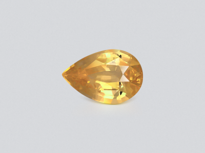 Unheated yellow sapphire pear cut 5.01 carats, Sri Lanka photo