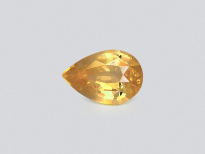 Unheated yellow sapphire pear cut 5.01 carats, Sri Lanka photo