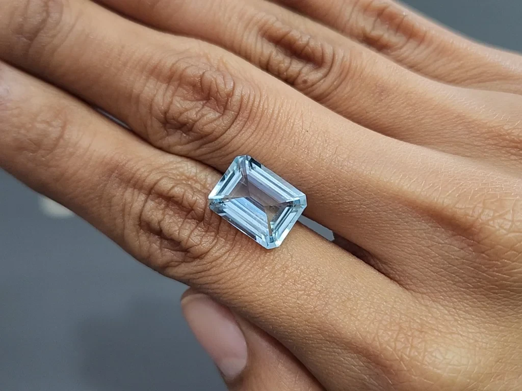 Aquamarine octagon cut 5.59 carats, Madagascar  Image №2