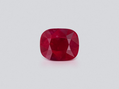 Unheated ruby Pigeon's blood cushion cut 1.36 carats, Burma  photo
