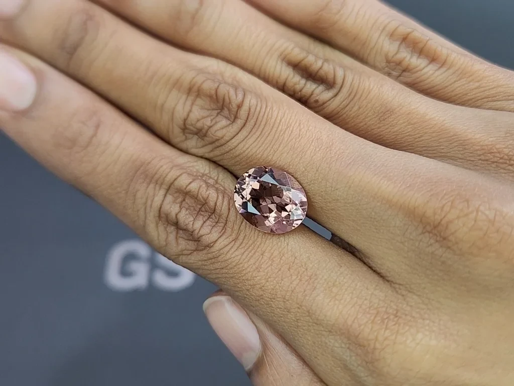 Tourmaline pink orange oval cut 6.33 carats, Africa Image №2