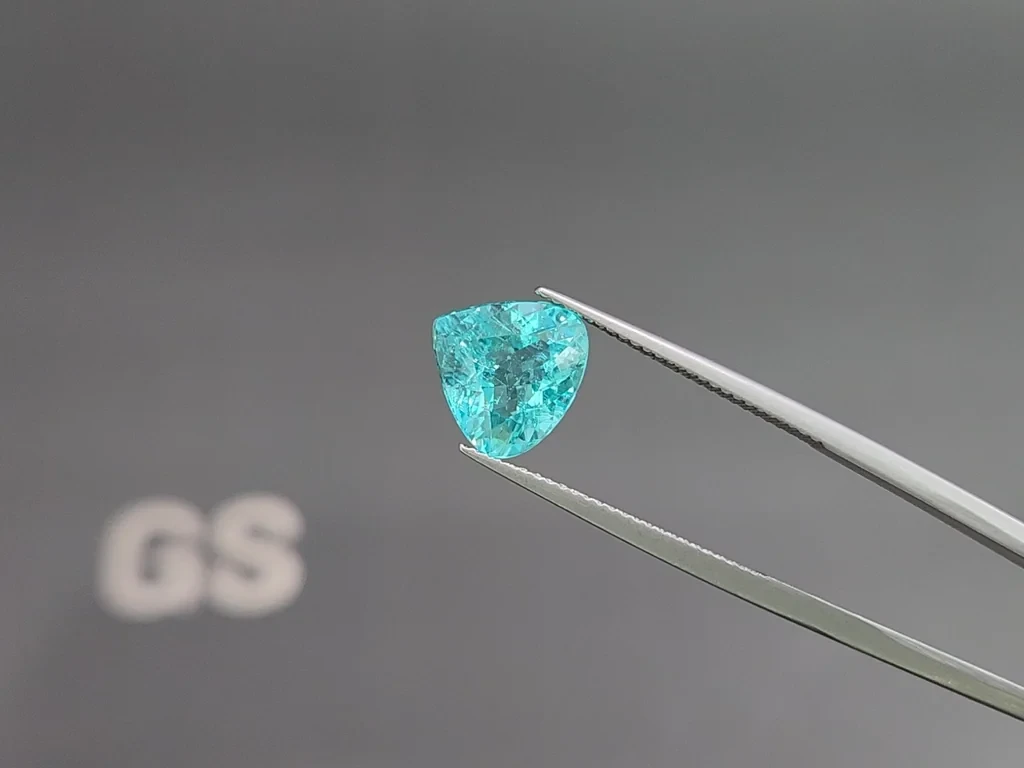 Neon blue Paraiba tourmaline in pear cut 3.25 carats, Mozambique Image №3
