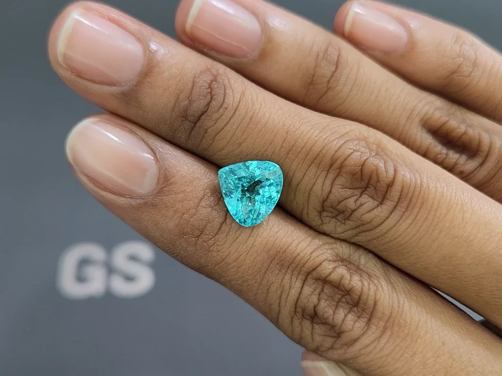 Neon blue Paraiba tourmaline in pear cut 3.25 carats, Mozambique Image №2