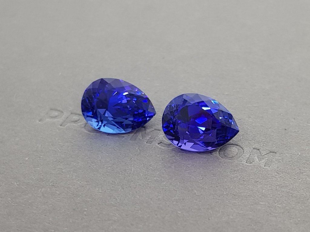 A pair of bright rich 11.75 ct tanzanites Image №3
