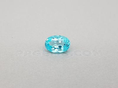 Pure blue Paraiba tourmaline 3.99 ct, GIA photo