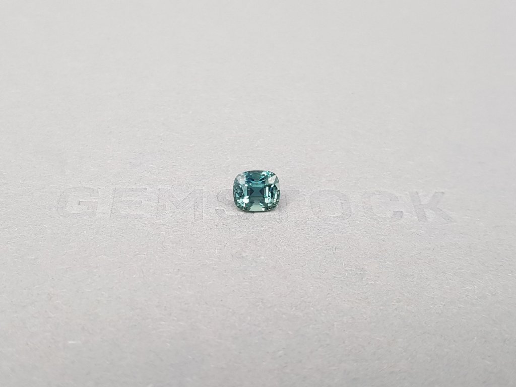 Teal cushion cut Madagascar sapphire 1.32 ct, untreated Image №1