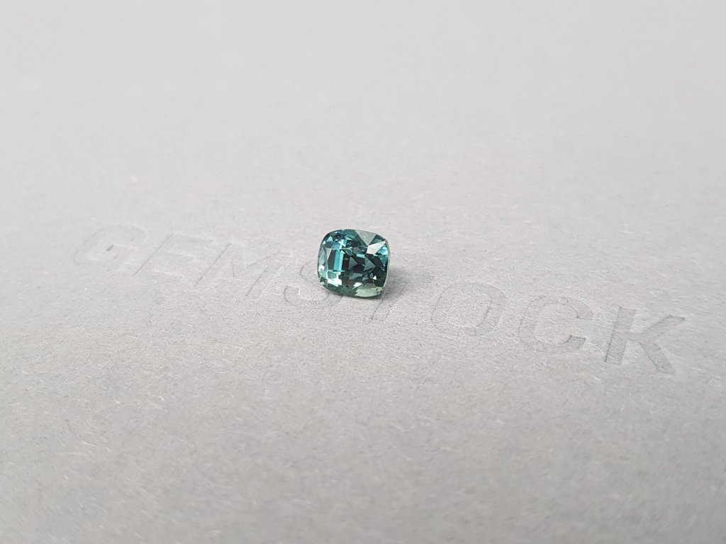 Teal cushion cut Madagascar sapphire 1.32 ct, untreated Image №3