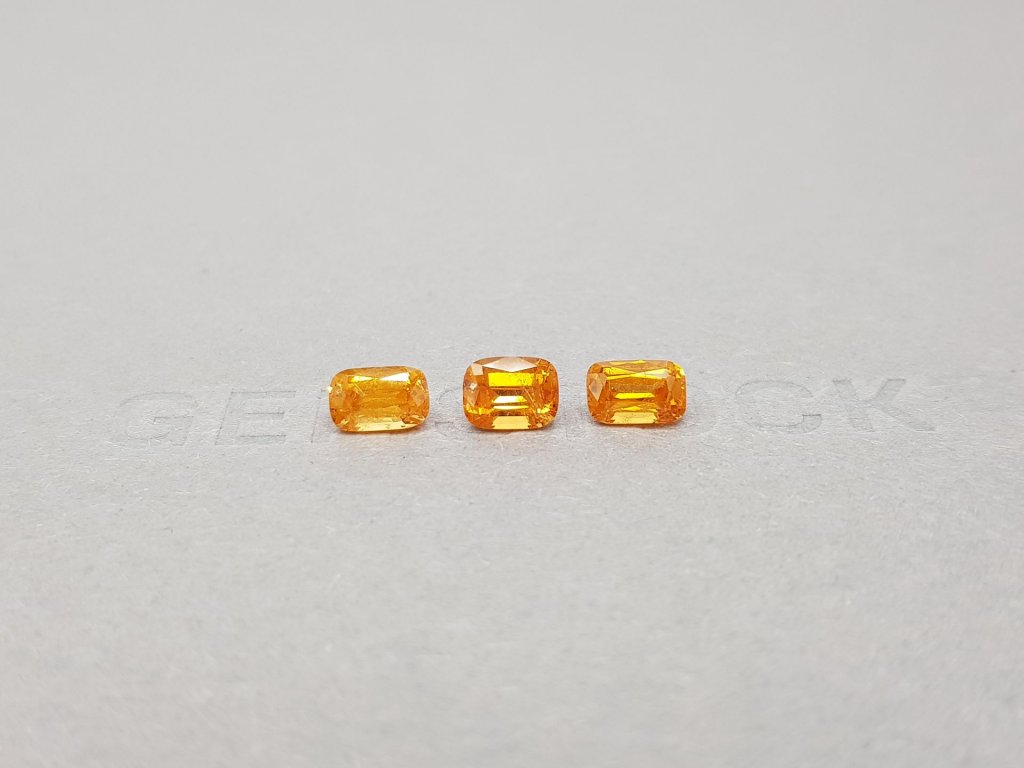 Cushion cut spessartine garnet set 2.46 ct Image №2