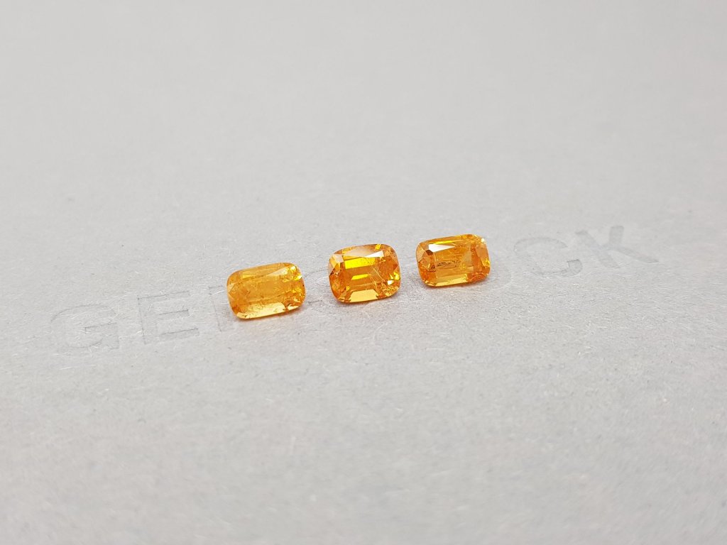 Cushion cut spessartine garnet set 2.46 ct Image №3