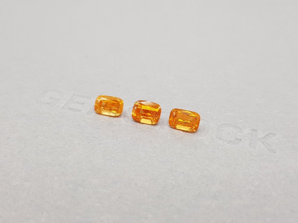 Cushion cut spessartine garnet set 2.46 ct Image №4