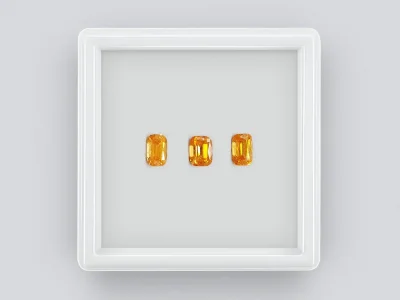 Cushion cut spessartine garnet set 2.46 ct photo