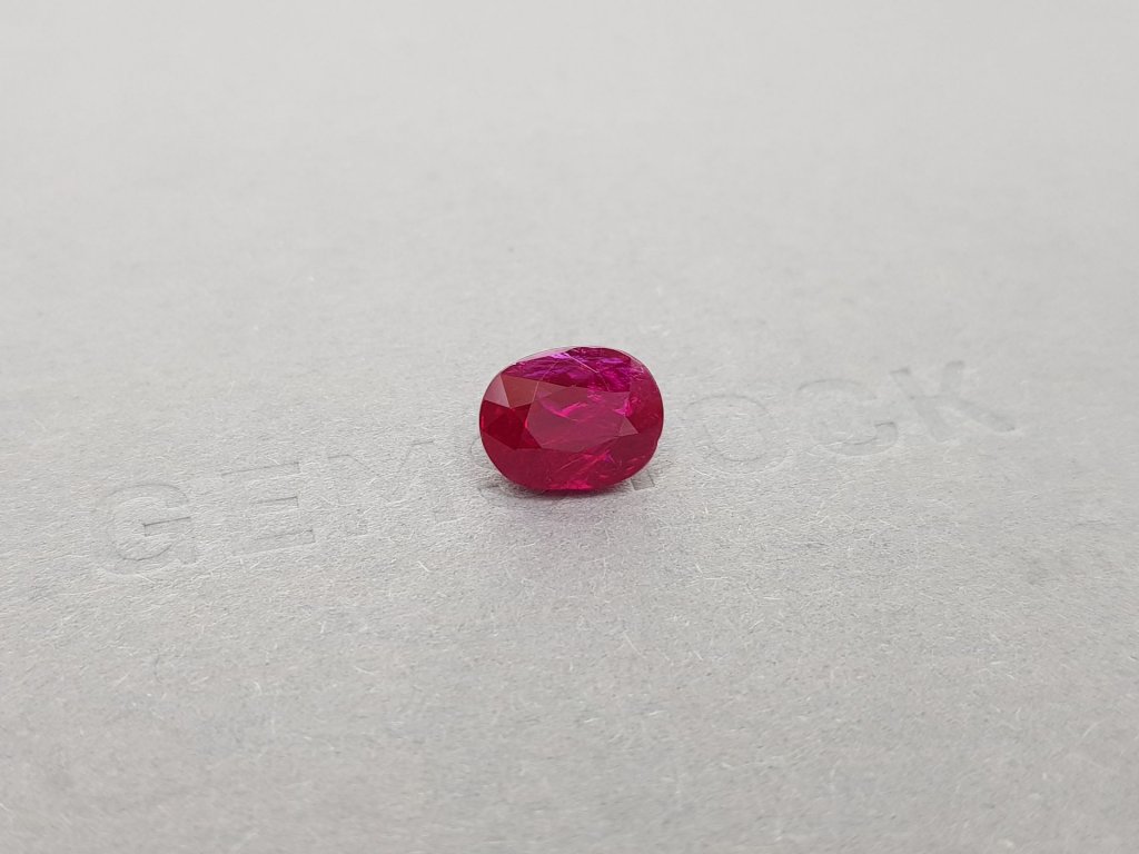 Super rare unheated oval cut pigeon blood ruby 3.98 ct, Burma Image №2