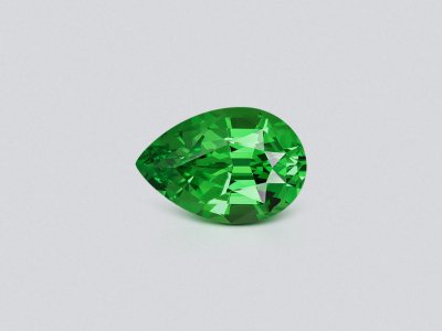 Neon Green tsavorite garnet in pear cut 1.51 carats, Tanzania photo